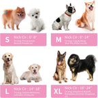 MCHY pink inflatable pet cone illustrating the inner loops for collar attachment.