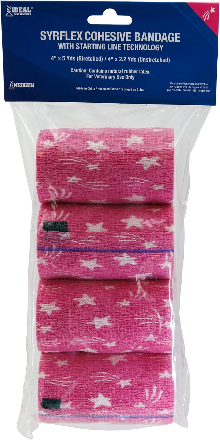 Close up of Syrflex cohesive bandage texture and star design