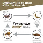 Frontline Gold waterproof topical liquid applicators for large breeds three pack
