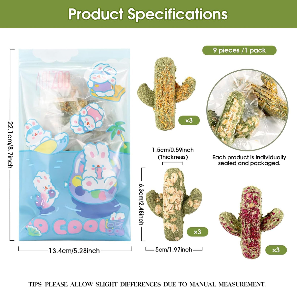 Abizoo brand pet enrichment collection featuring natural high fiber timothy grass treats for pocket pets