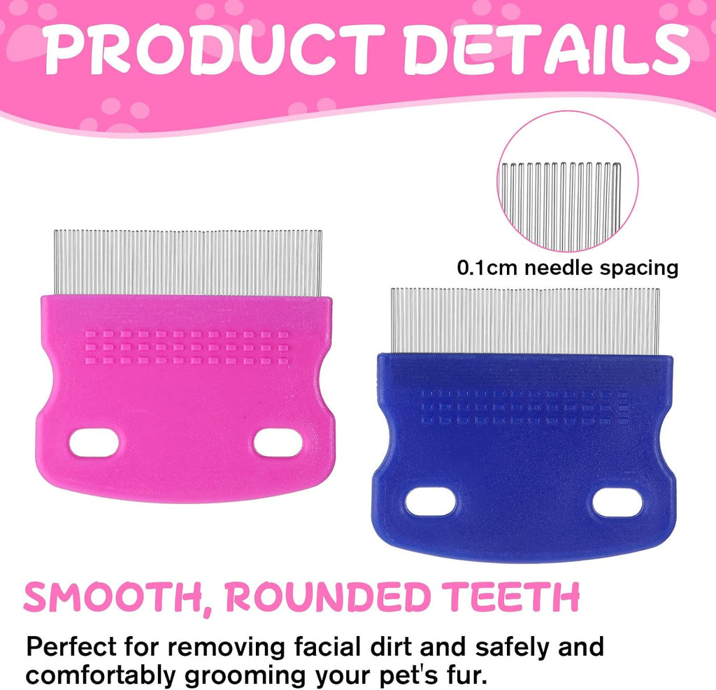 Flymoqi dog eye comb showing rounded teeth safety feature