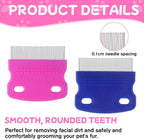 Flymoqi dog eye comb showing rounded teeth safety feature