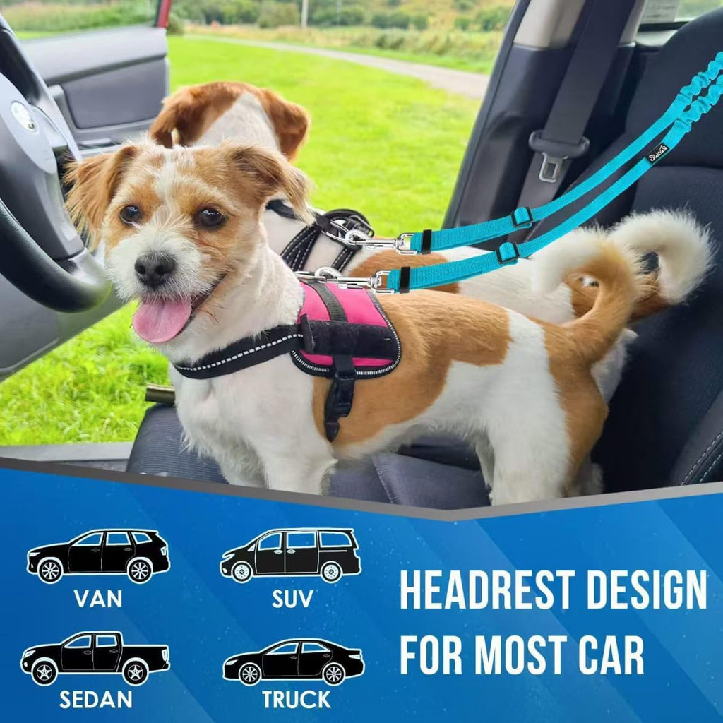 Adjustable nylon strap of SlowTon car seat belt for pets
