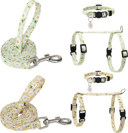 2 Pack Cat Harness and Leash with Collar Set, Escape Proof Cat Harness Adjustable Kitten Harness Glow in The Dark for Small Medium Cats - Image 10