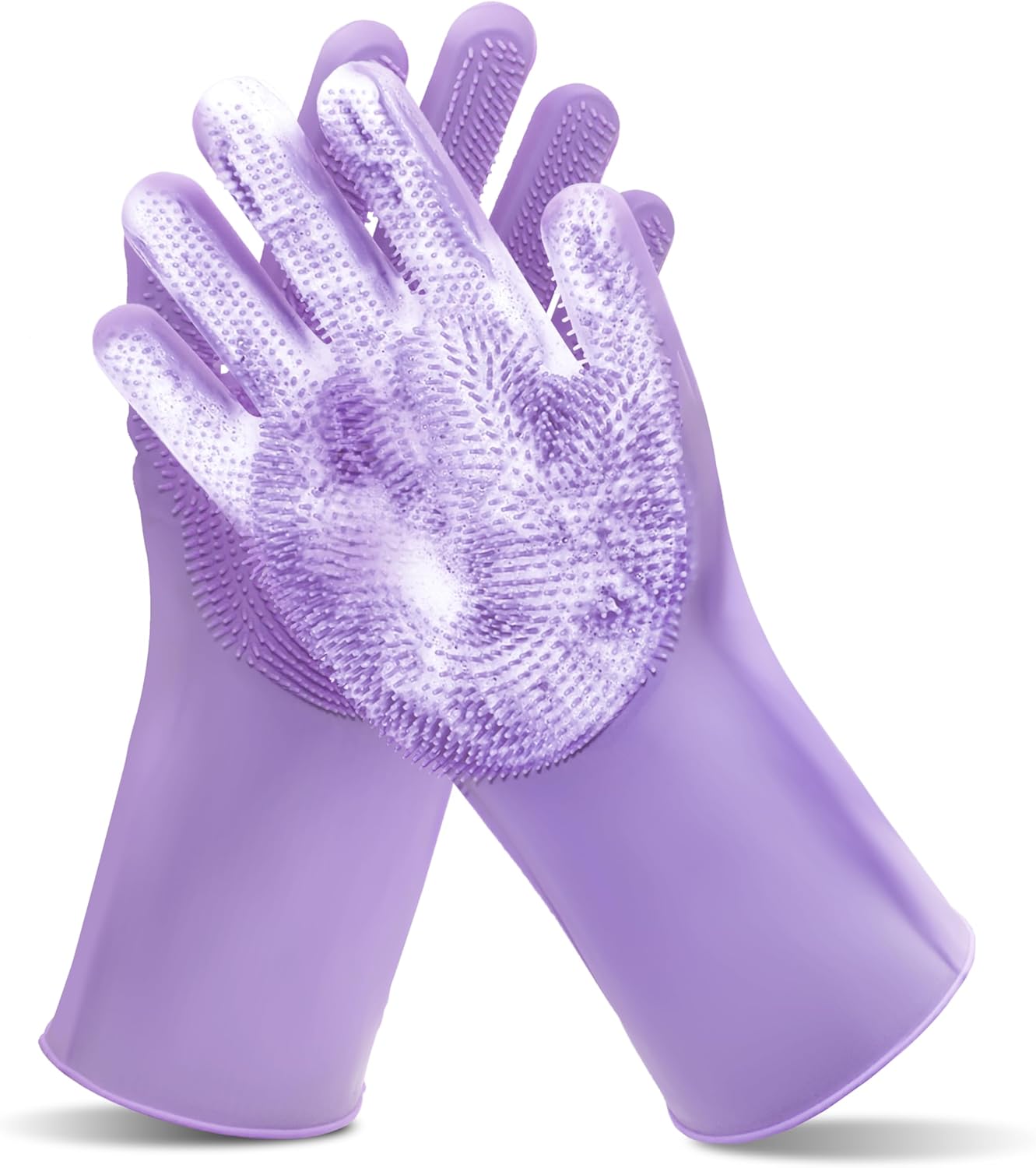 Pet Grooming Gloves-Dog Washing Gloves with High-Density Teeth, Dog Bath Scrubber with Enhanced Five Finger Design, Silicone Gloves for Dogs and Cats Bathing, Massage (Pink) - Image 9