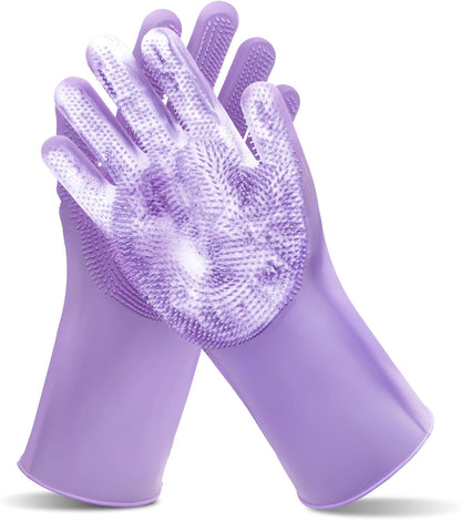 Pet Grooming Gloves-Dog Washing Gloves with High-Density Teeth, Dog Bath Scrubber with Enhanced Five Finger Design, Silicone Gloves for Dogs and Cats Bathing, Massage (Pink) - Image 9