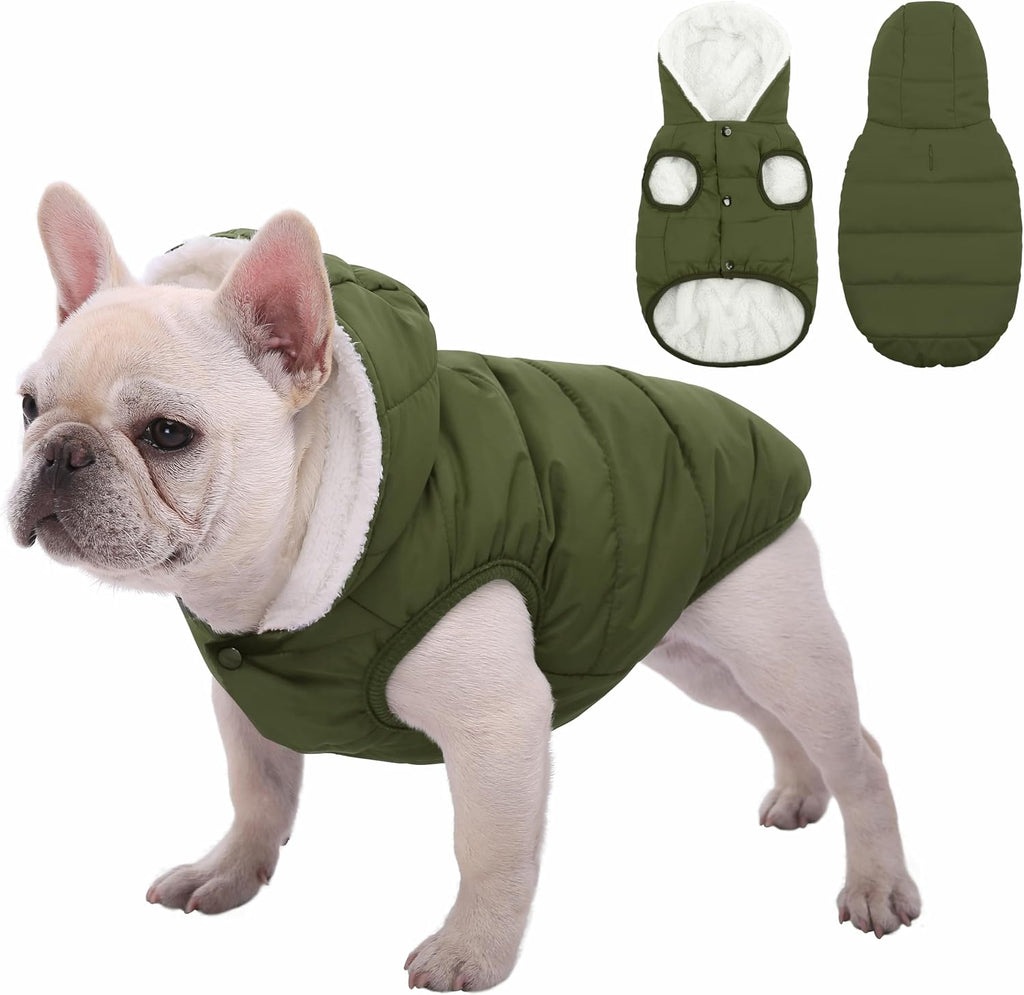 SAWMONG Waterproof Dog Winter Coat, Warm Fleece Lined Dog Jacket with Hood, Windproof Puppy Coat, Pet Apparel Vest Outdoor&Indoor Winter Activities(Blue,XL) - Image 9