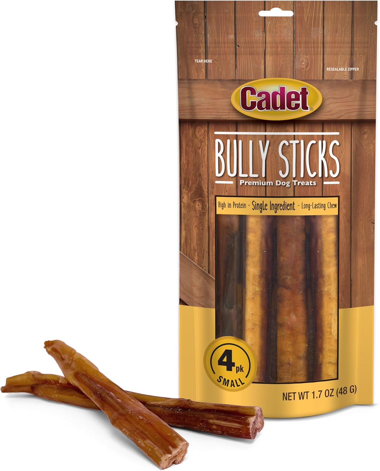 Cadet Bully Sticks for Small Dogs, All-Natural Beef Pizzle, Rawhide-Free Long-Lasting Dog Chews for Aggressive Chewers, 1 Pound - Image 14