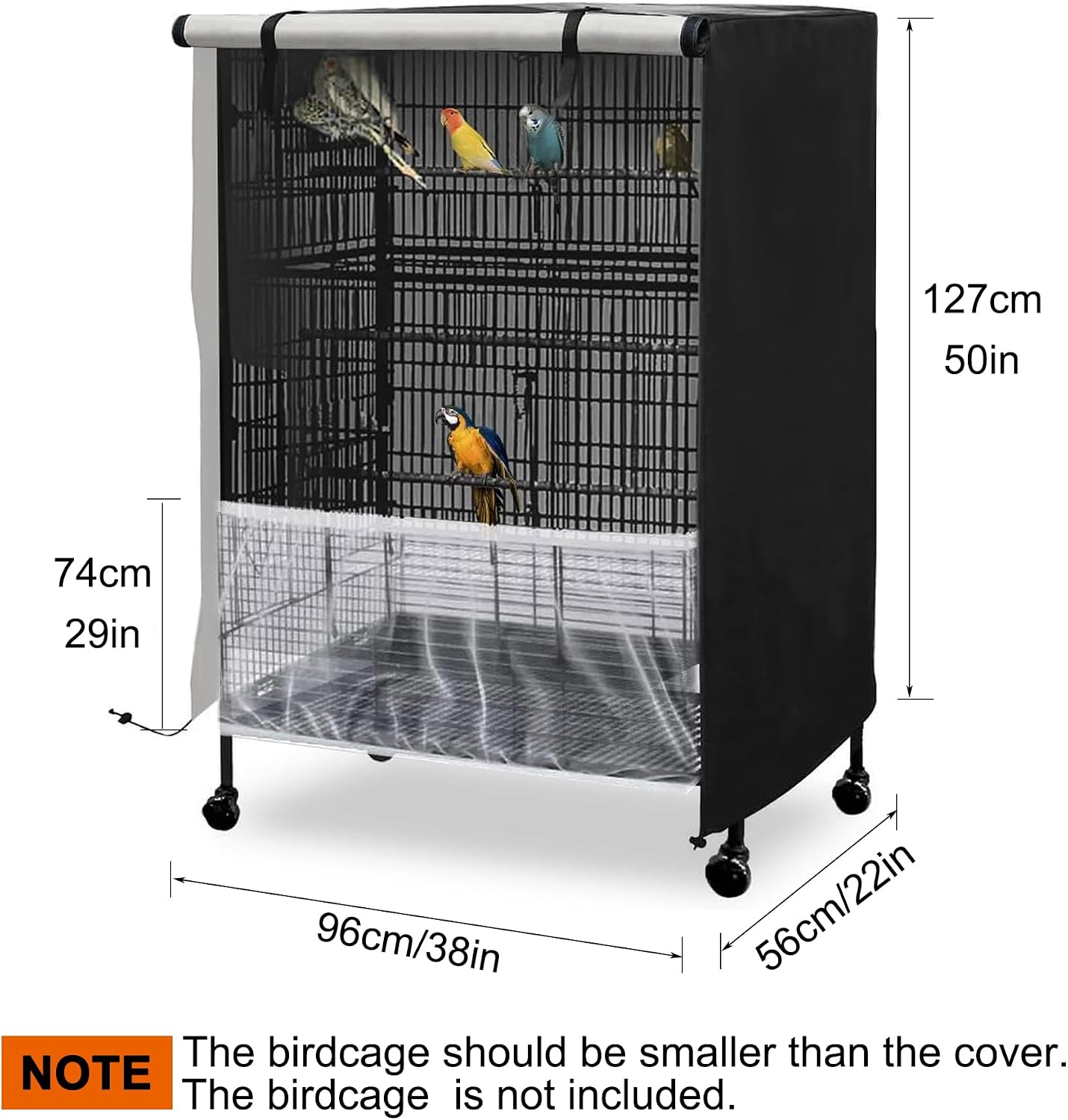 Waterproof PU coating layer protection on premium bird cover