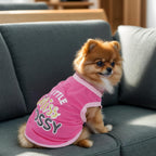 Pistha collection of 4 pet shirts in pink black and gray