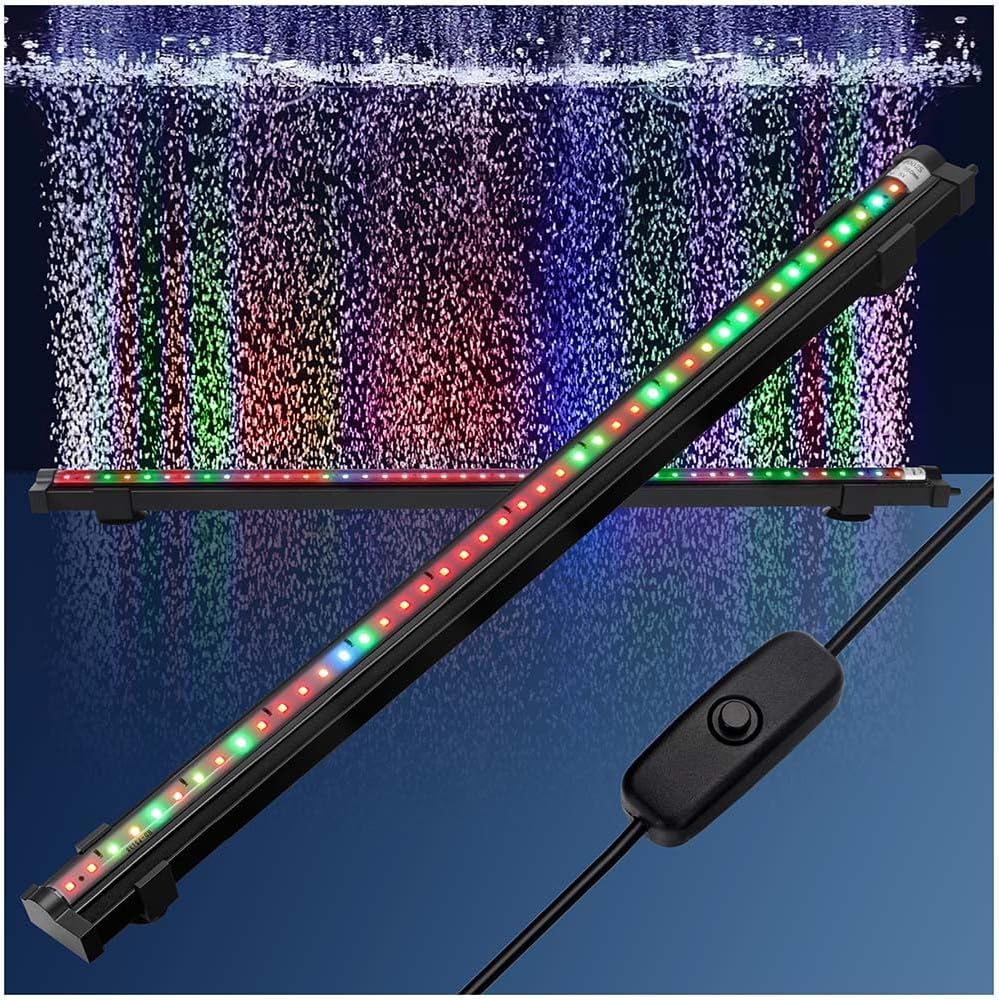 DaToo Submersible Aquarium Light 6Inch Fish Tank Light Bubbler Wall with Air Bubble Hole IP68 Waterproof Color Changing Led Light for Freshwater and Saltwater Aquariums Fish Tanks - Image 11