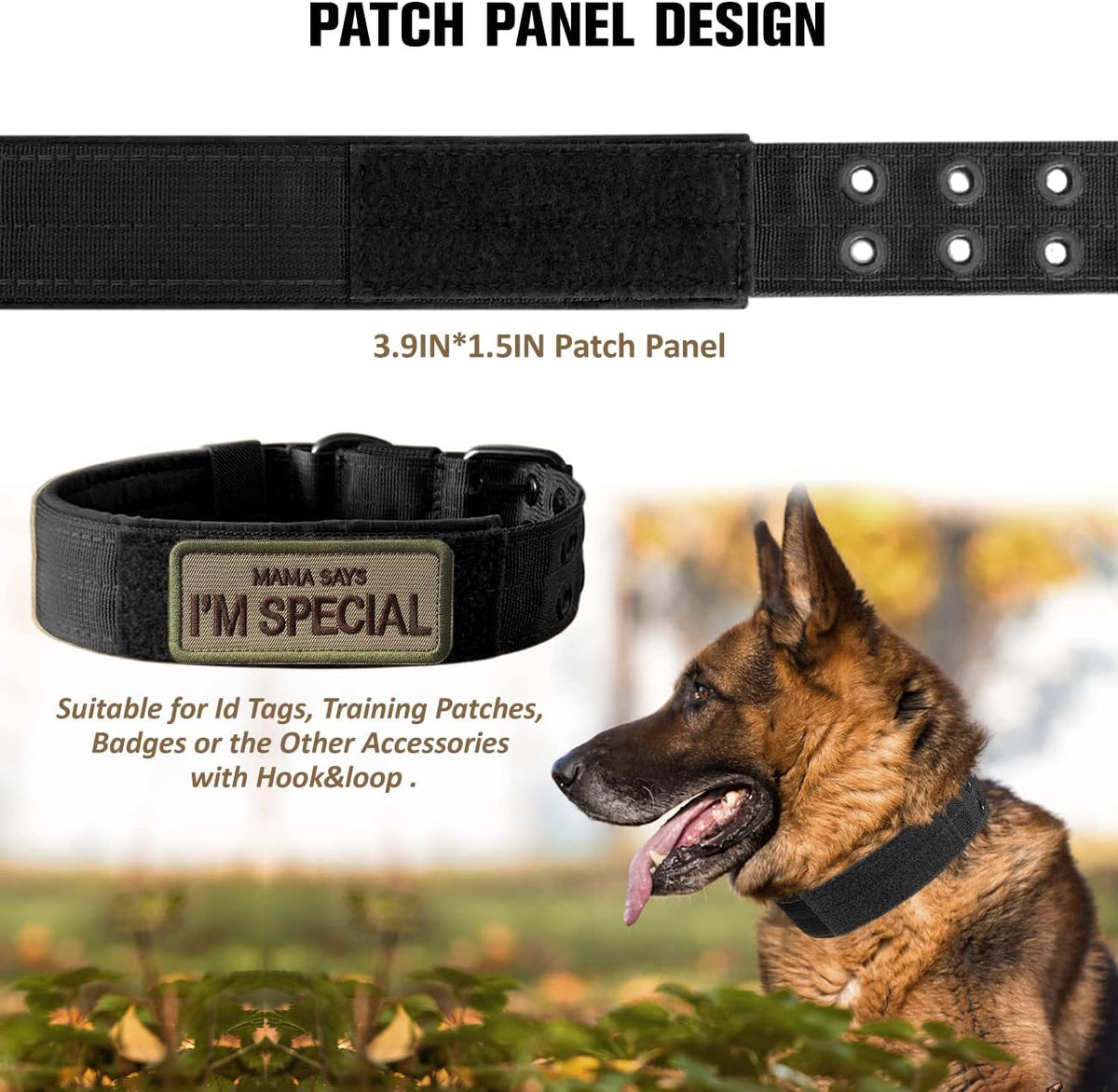 Periflowin heavy duty dog collar soft padding layer