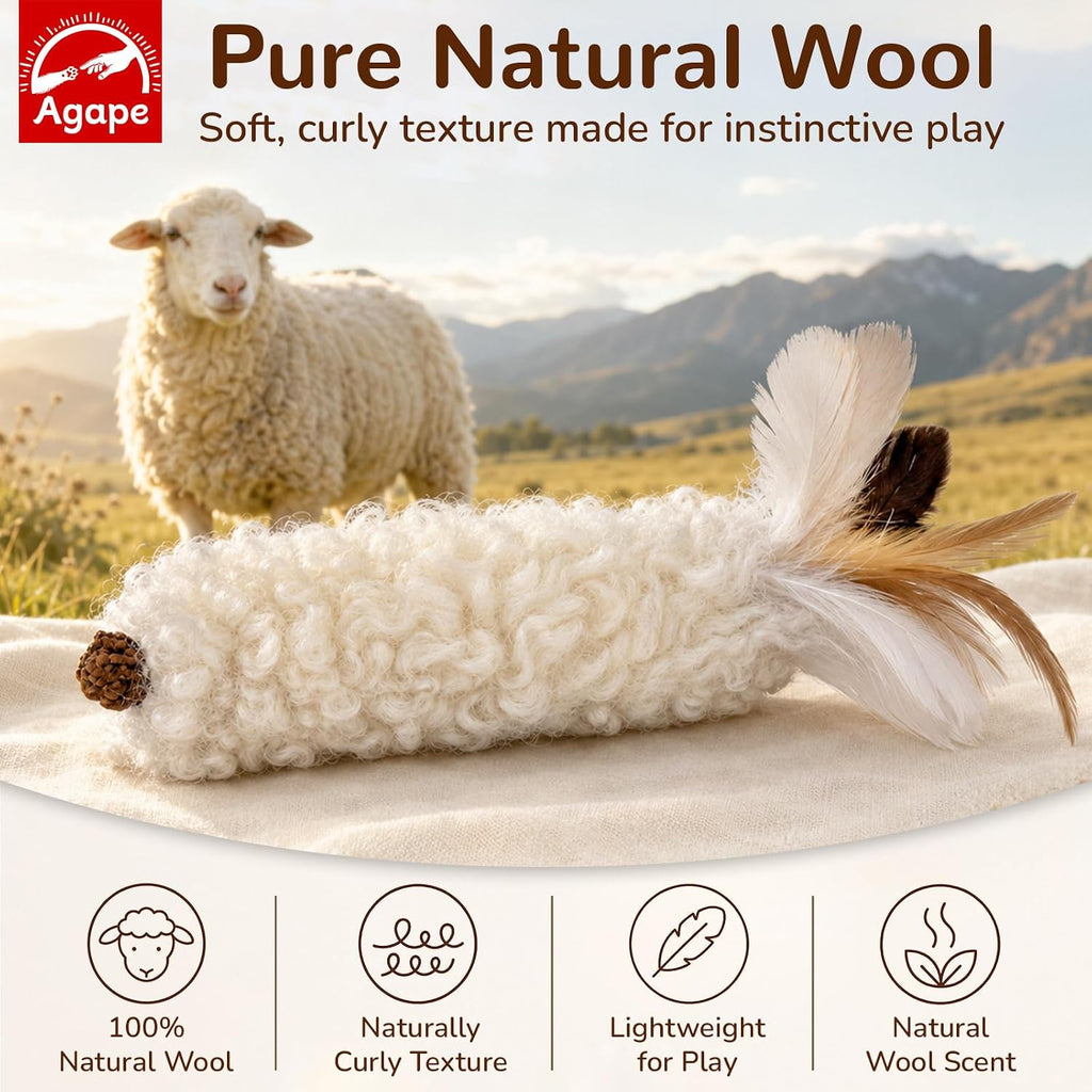 Agape kitten teaser toys with built-in bell and silvervine gall fruit