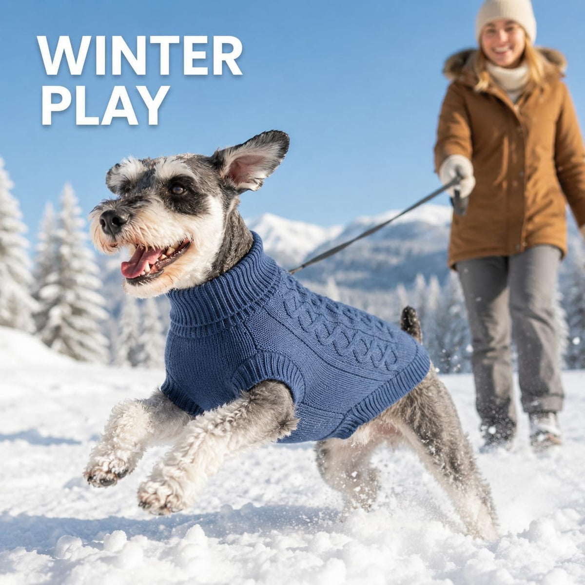 MengMengDa medium size winter dog clothes high cut belly opening view