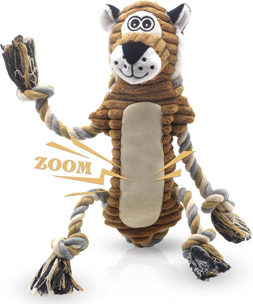 BUYPOW Funny Plush Dog Chew Toys, Squeaky Dog Toys, Interactive Tug of War Puppy Toys, Stuffed Dog Toys for Small, Medium and Large Dogs - Monkey - Image 12