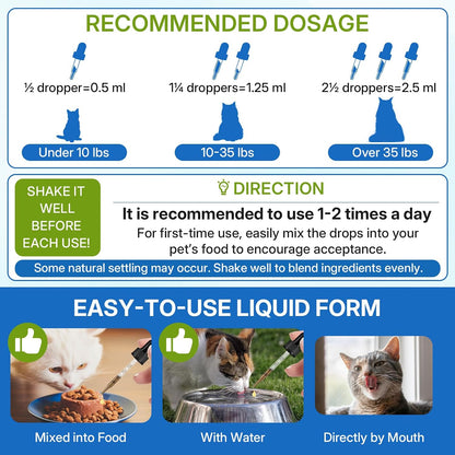 Liquid stool softener tincture for adult cats and kittens over two months