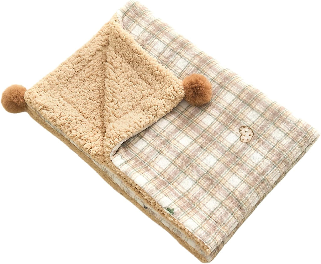 Jiupety Cat Blanket for Indoor Cats Washable Calming Cozy Pet Blankets Cat Throw Blanket with 2 PCS Fluffy Fur Balls Dog Blanket for Bed Couch Chair,Brown - Image 9