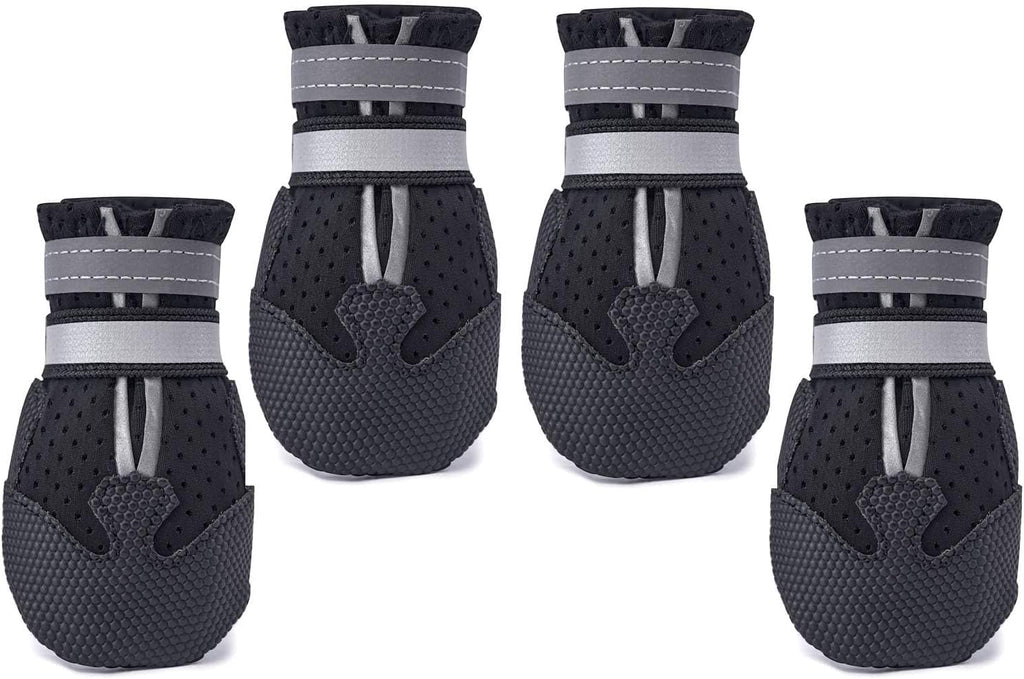 Dimicoo Breathable Dog Boots for Medium Large Dogs,Non-Slip Dog Shoes for Summer Hot Pavement,Lightweight Paw Protector Dog Booties for Outdoor & Indoor Hardwood Floors - Image 14
