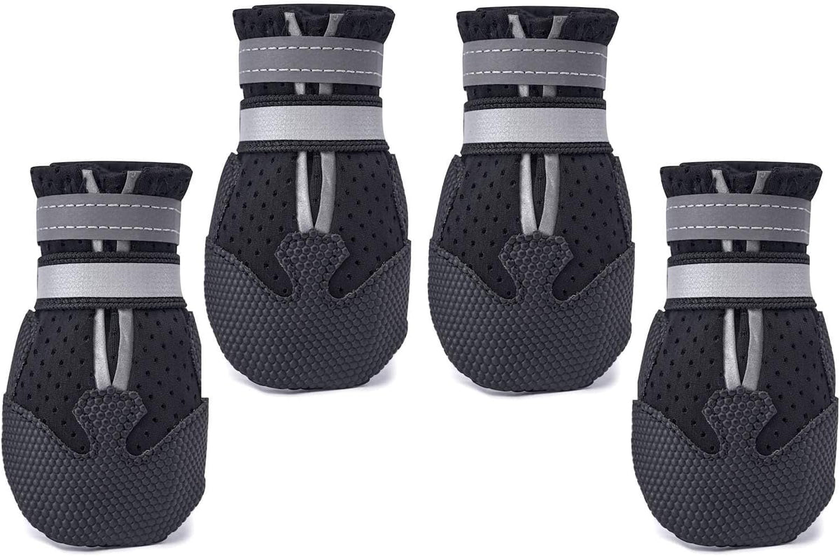 Dimicoo Breathable Dog Boots for Medium Large Dogs,Non-Slip Dog Shoes for Summer Hot Pavement,Lightweight Paw Protector Dog Booties for Outdoor & Indoor Hardwood Floors - Image 14