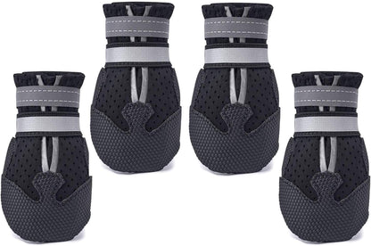 Dimicoo Breathable Dog Boots for Medium Large Dogs,Non-Slip Dog Shoes for Summer Hot Pavement,Lightweight Paw Protector Dog Booties for Outdoor & Indoor Hardwood Floors - Image 14