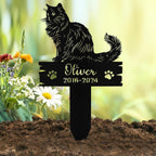 Custom Sleeping Cat Grave Marker Outdoor, Personalized Metal Cat Memorial Grave Stake with Name and Date, Outdoor Waterrproof Cats Memorial Plaque - Image 15