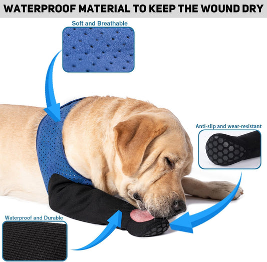 Coodeo dog healing boots non-slip sole side profile