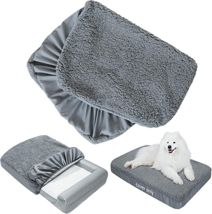 Moonsea soft plush replacement dog bed cover front view