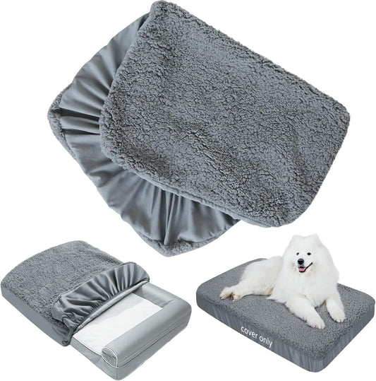 Moonsea soft plush replacement dog bed cover front view