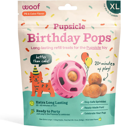 WOOF Pupsicle Refill Pops - Low-Mess Dog Snacks - with Peanut Butter and Beef - Dog Treats - Long Lasting - Large Pops - 7 Count - Image 11