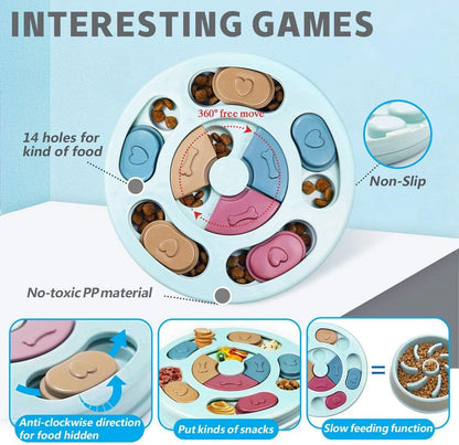 Joansan blue dog treat puzzle game top down