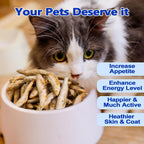 Single ingredient fish snacks for pets back label and nutritional facts