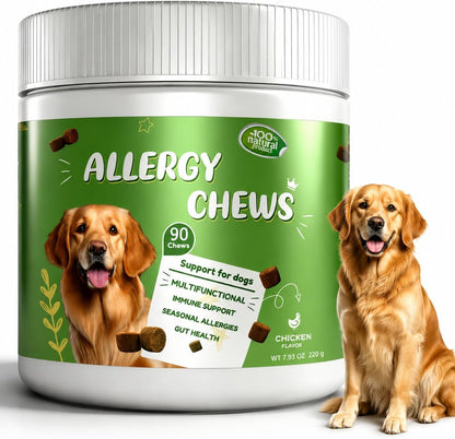 Dog Allergy Chews 200ct,Probiotics for Dogs Itching Skin Relief for Skin and Paw Licking, Dogs is Human Multivitamin Itch Relief for Seasonal Allergies-Support a Healthy lmmune System Chicken Flavor - Image 9