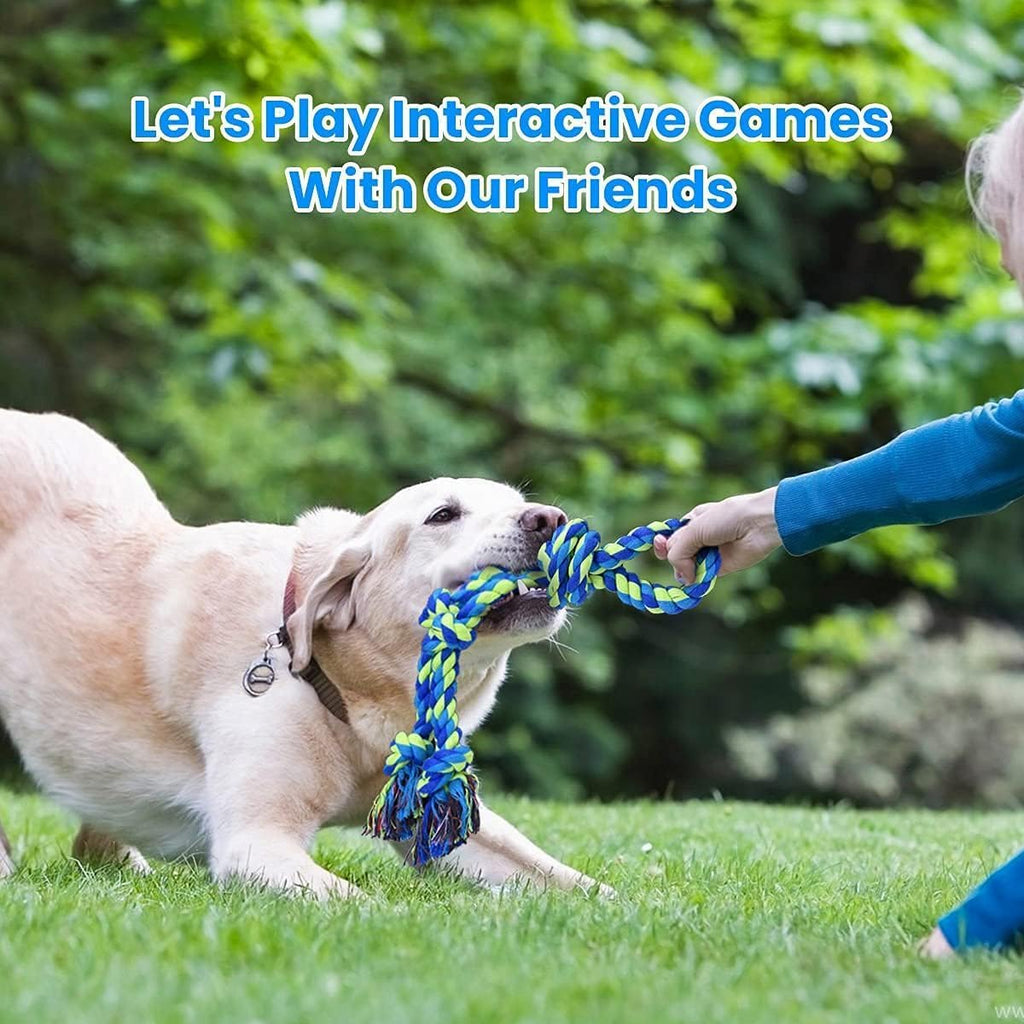 Extra large multi knotted cotton chew toy for aggressive chewing dogs