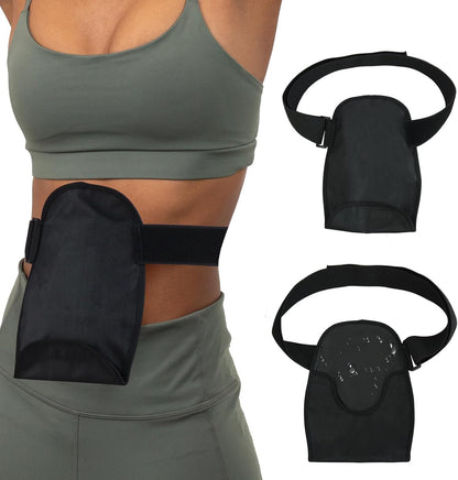 FIRRKEP Waterproof Ostomy Bag Cover front view showing olive green waterproof fabric.