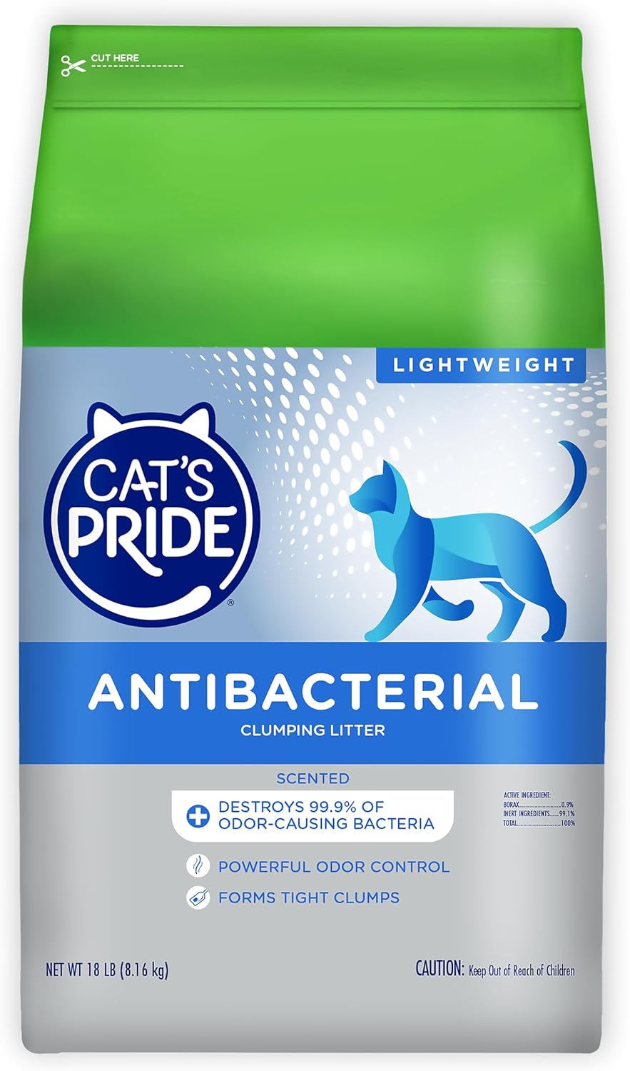 Premium Cat's Pride USA imported cat litter branding
