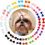 Clipband puppy dog hair bows set front view