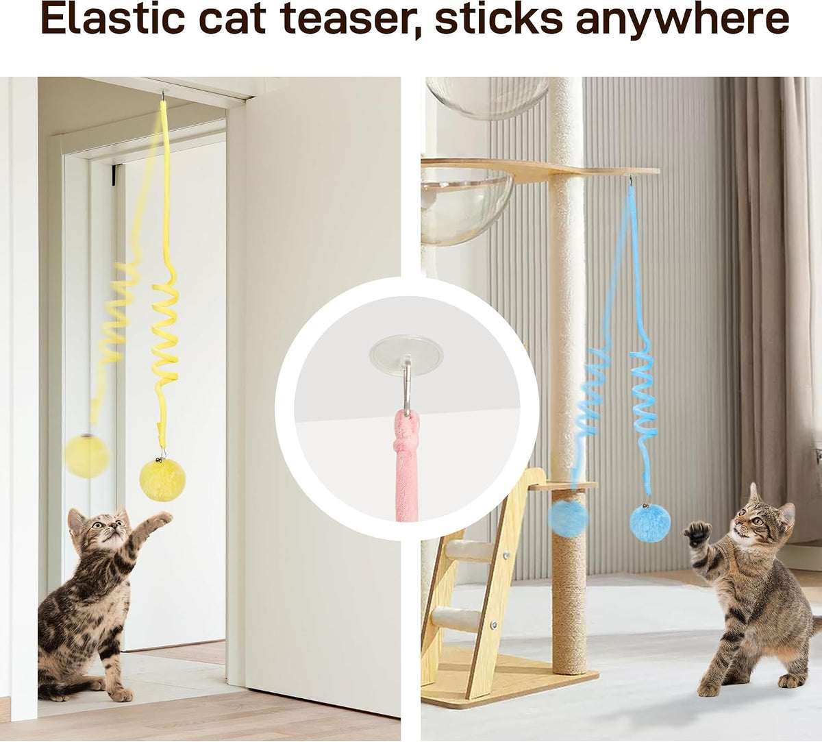 Potaroma cat toy retractable spring mechanism detail