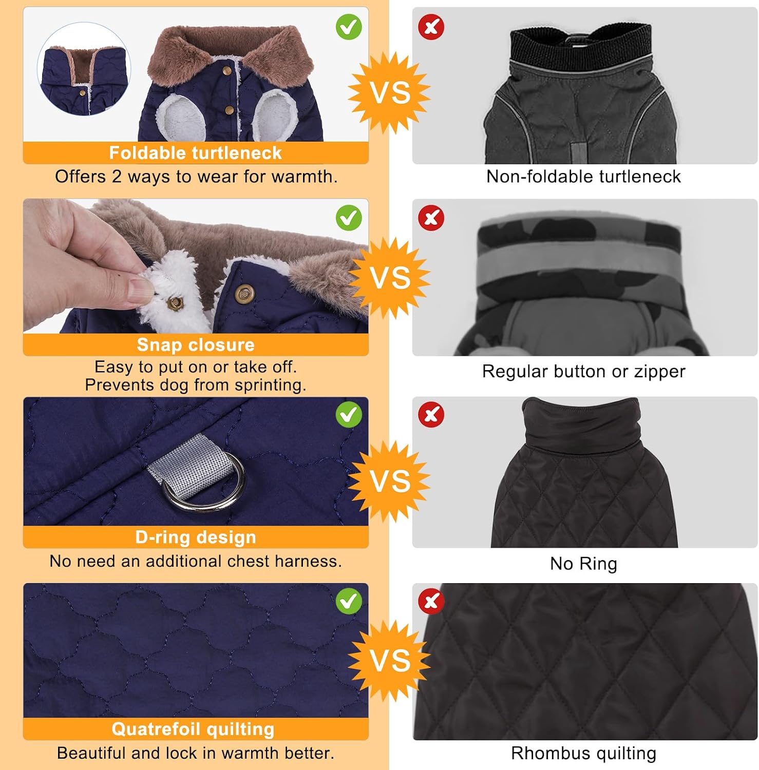 BEAUTYZOO turtleneck pet apparel close up of brown faux fur collar