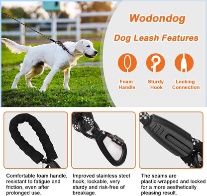 Heavy duty alloy locking hook on the Wodondog dog training lead close up view.