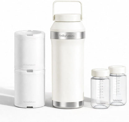 Baby Brezza All Day Portable Breastmilk Cooler soft white front view