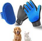 NVNAN Pet Hair Removal Glove for Dogs & Cats, 2-in-1 Deshedding Brush & Massage Mitt - Grooming Gloves for Shedding Control, Bathing and Washing, Safe for Short/Long Hair Pets 2-Pack (Blue) - Image 15