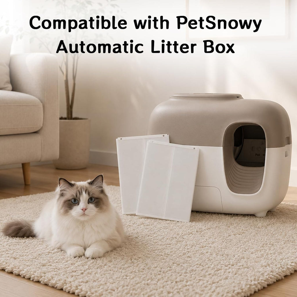 Snug fit demonstration of Loveishere liner inside PetSnowy automatic waste drawer