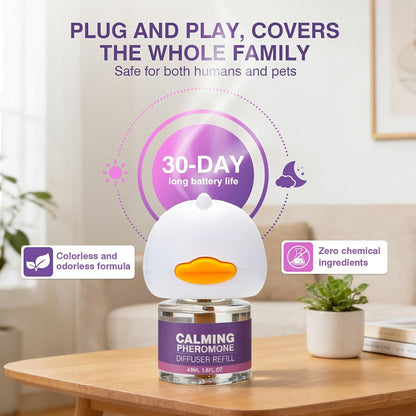 Diagram highlighting the 700 square feet coverage of the feline calming vapor.