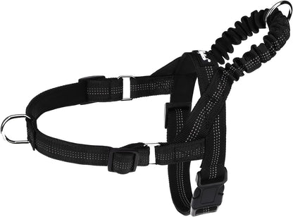 Pupteck no pull dog harness large front view black