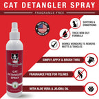 Natural ingredients list on the back of Warren London cat detangler bottle