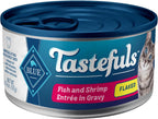 Blue Buffalo Tastefuls Flaked Adult Wet Cat Food Variety Pack (Tuna, Chicken, Fish & Shrimp), Natural Ingredients Enhanced with Vitamins, Minerals & Other Nutrients, 5.5-oz. Each (24 Cans) - Image 13