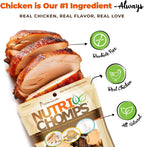 NutriChomps rawhide free dog treats chicken peanut butter milk flavors