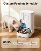 PETKIT automatic dog and cat feeder dual power compartment showing backup battery slot
