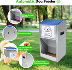 Hizmivos heavy duty gravity dog food dispenser twenty five pounds capacity side view