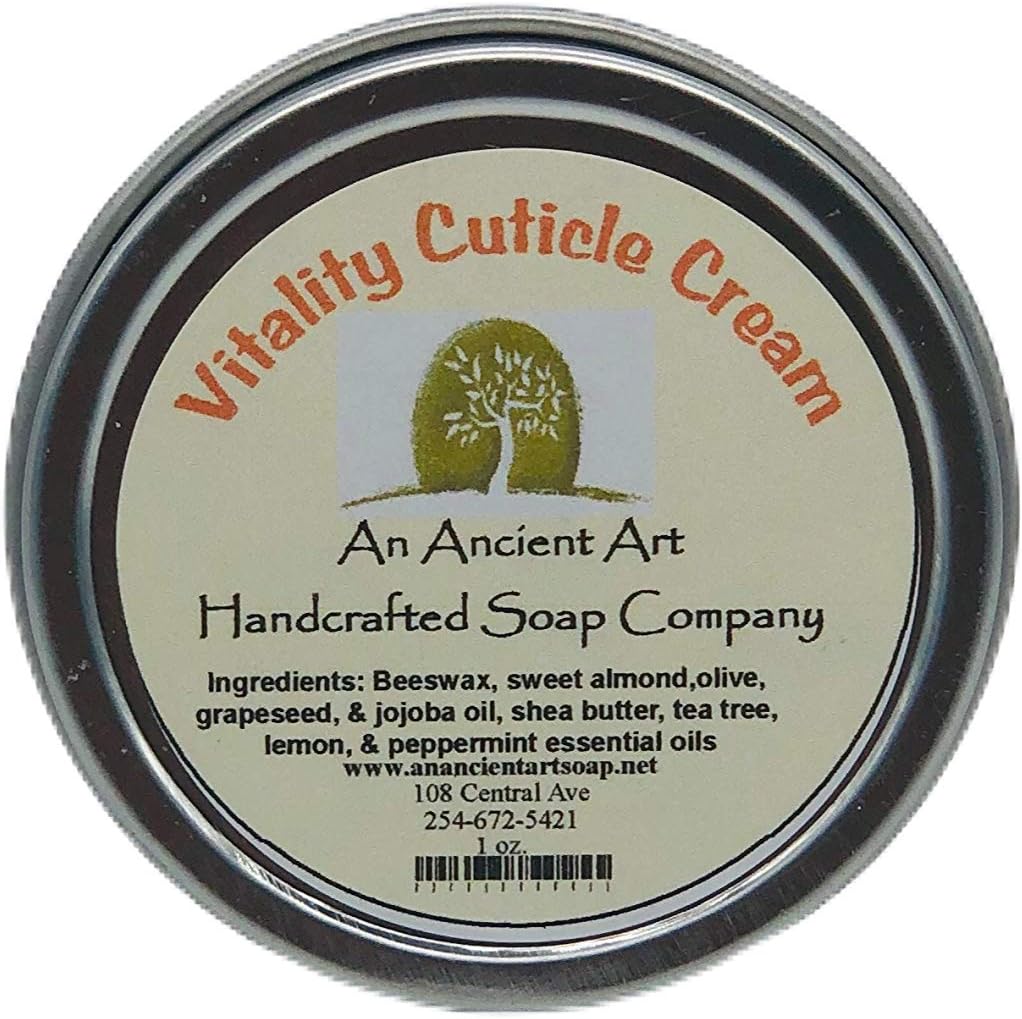 Zmoi Ancient Art Soap Vitality Cuticle Cream 1 fluid ounce tin front view